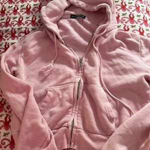 Brandy Melville Crystal Hoodie Pink
